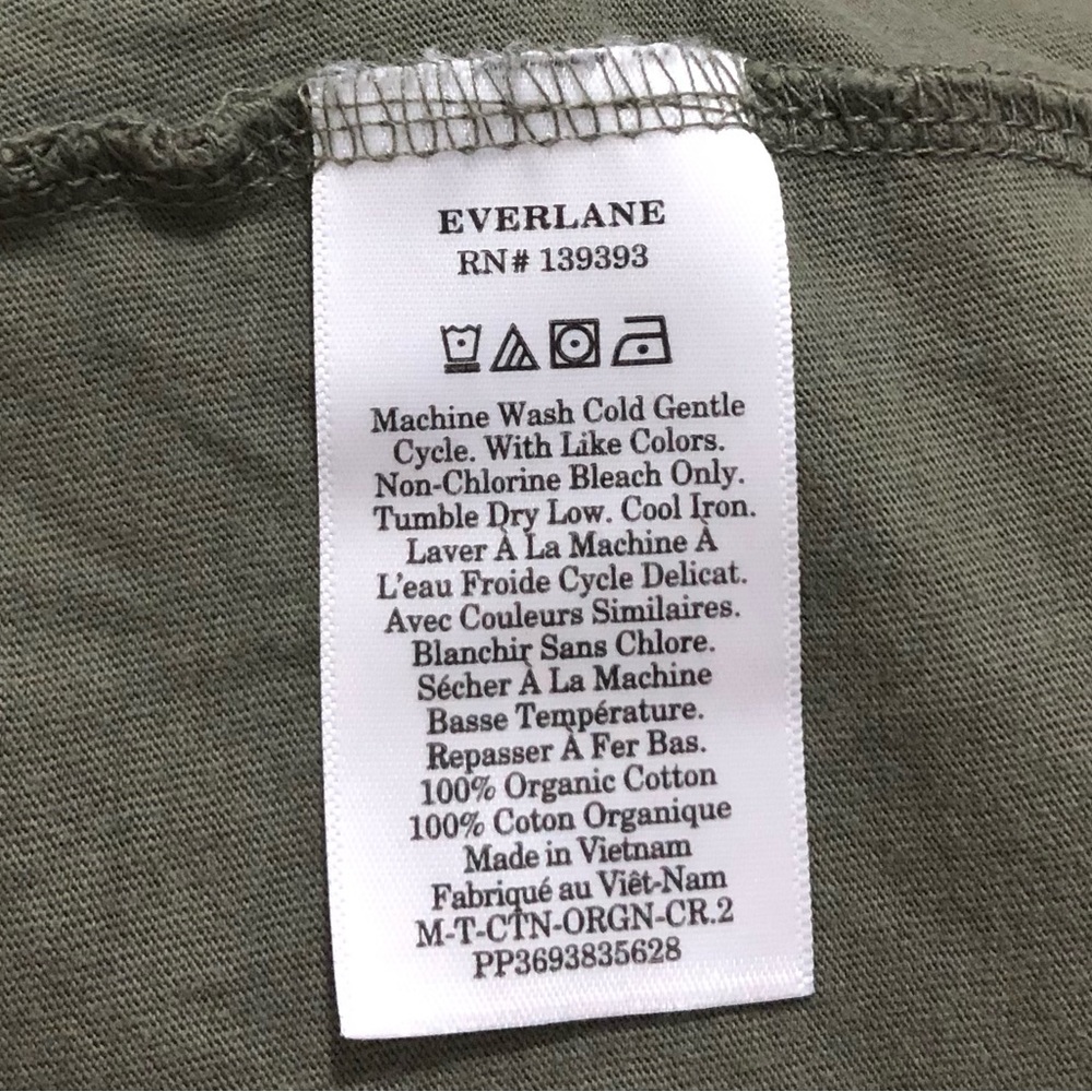 Everlane Men's Crew Tee in Sage Green XL Organic Cotton - Picture 4 of 5